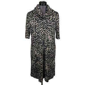 Ronni Nicole Cowl-Neck Short-Sleeve Knit Dress Knee Length Sz. 8